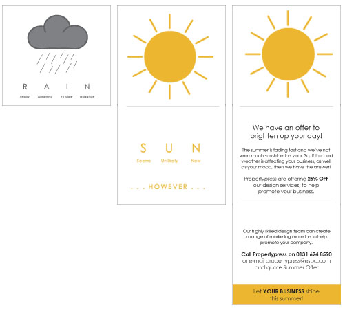 Sun and Rain flyer
